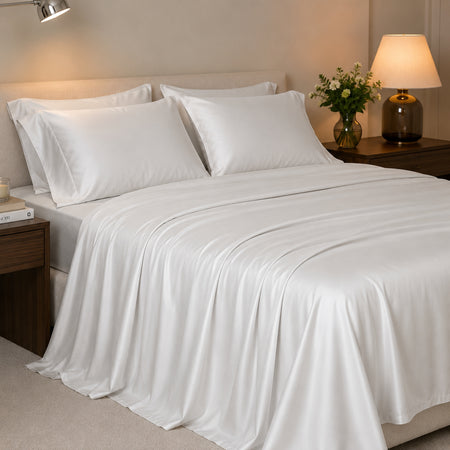 Bright White eucalyptus TENCEL sheet set