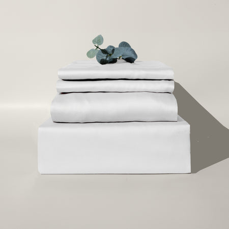 Bright White eucalyptus TENCEL sheet set