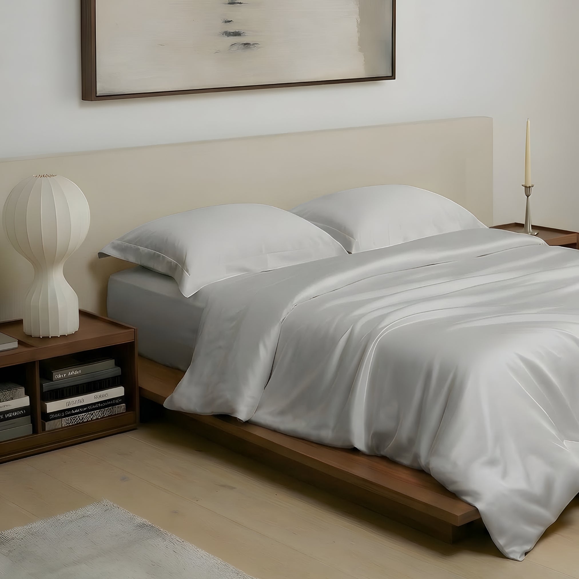 Cool Grey eucalyptus TENCEL duvet cover set