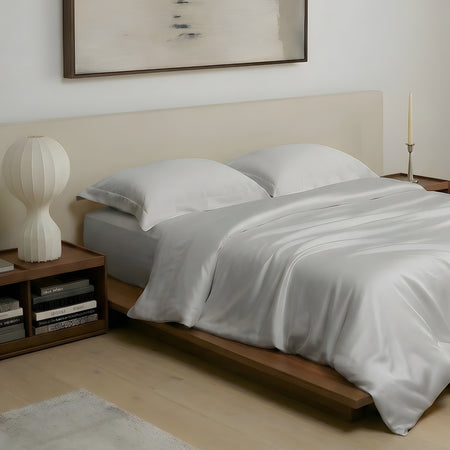Cool Grey eucalyptus TENCEL duvet cover set