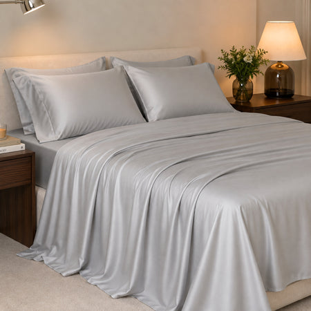 Cool Grey eucalyptus TENCEL sheet set