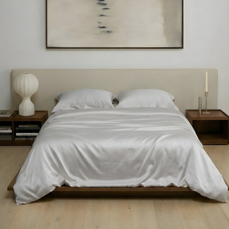 Cool Grey eucalyptus TENCEL duvet cover set