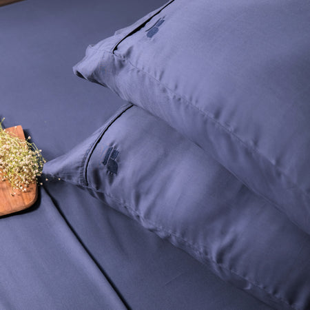 Crown Blue eucalyptus TENCEL sheet set