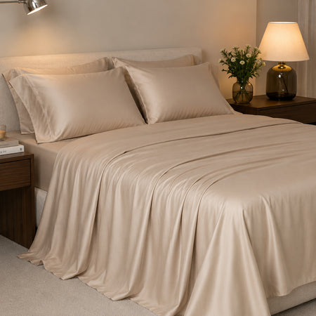 Oat Milk eucalyptus TENCEL sheet set