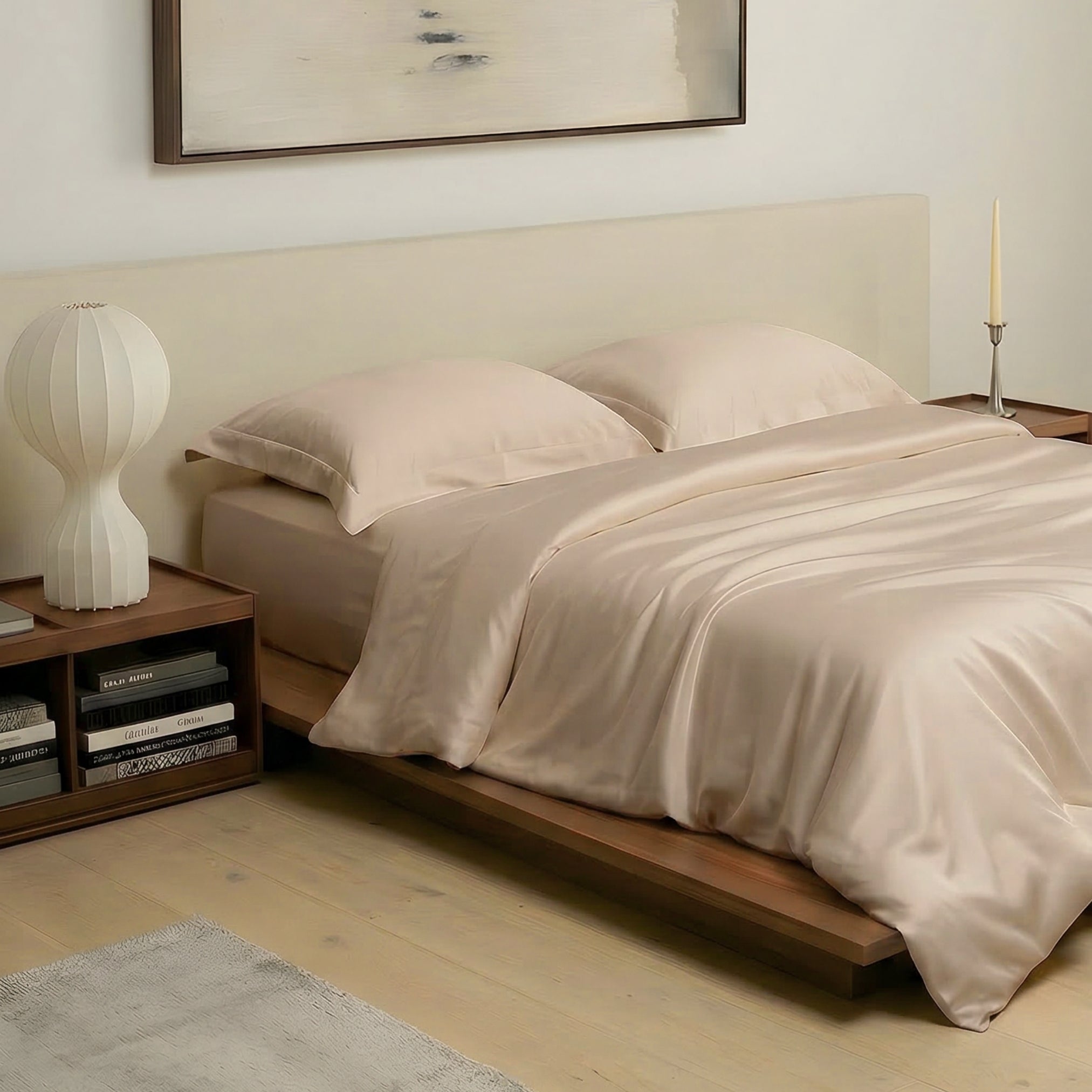 Oat Milk eucalyptus TENCEL duvet cover set