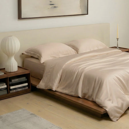 Oat Milk eucalyptus TENCEL duvet cover set
