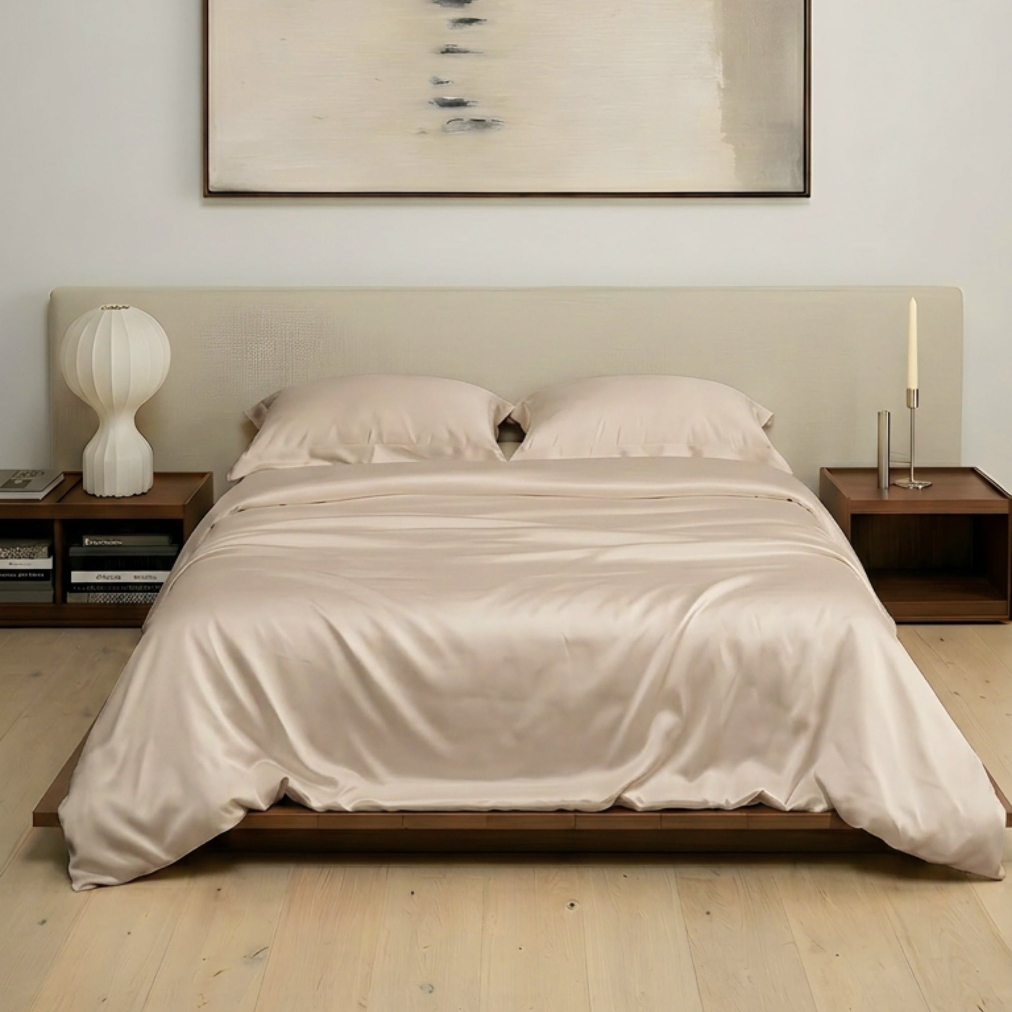 Oat Milk eucalyptus TENCEL duvet cover set
