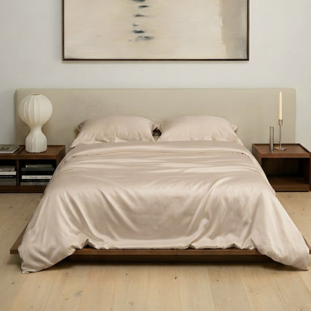Oat Milk eucalyptus TENCEL duvet cover set
