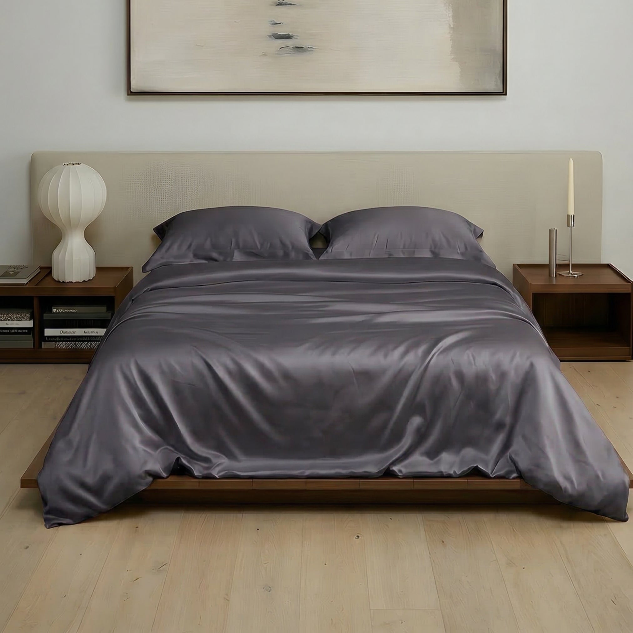 Slate Grey eucalyptus TENCEL duvet cover set