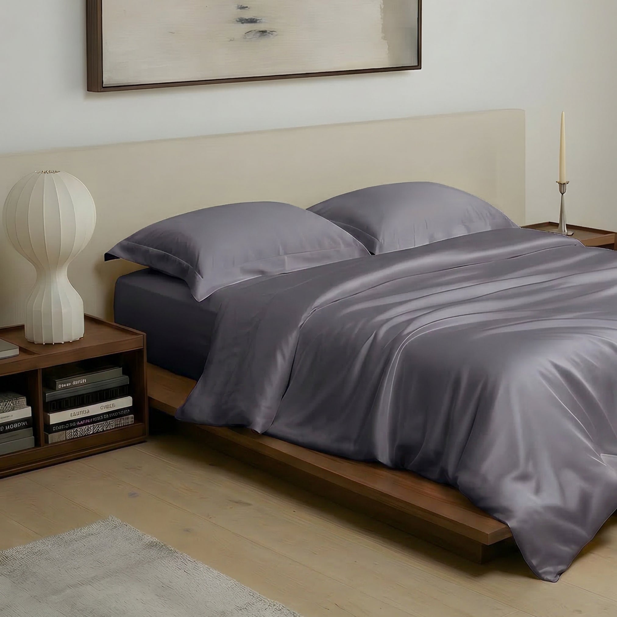 Slate Grey eucalyptus TENCEL duvet cover set