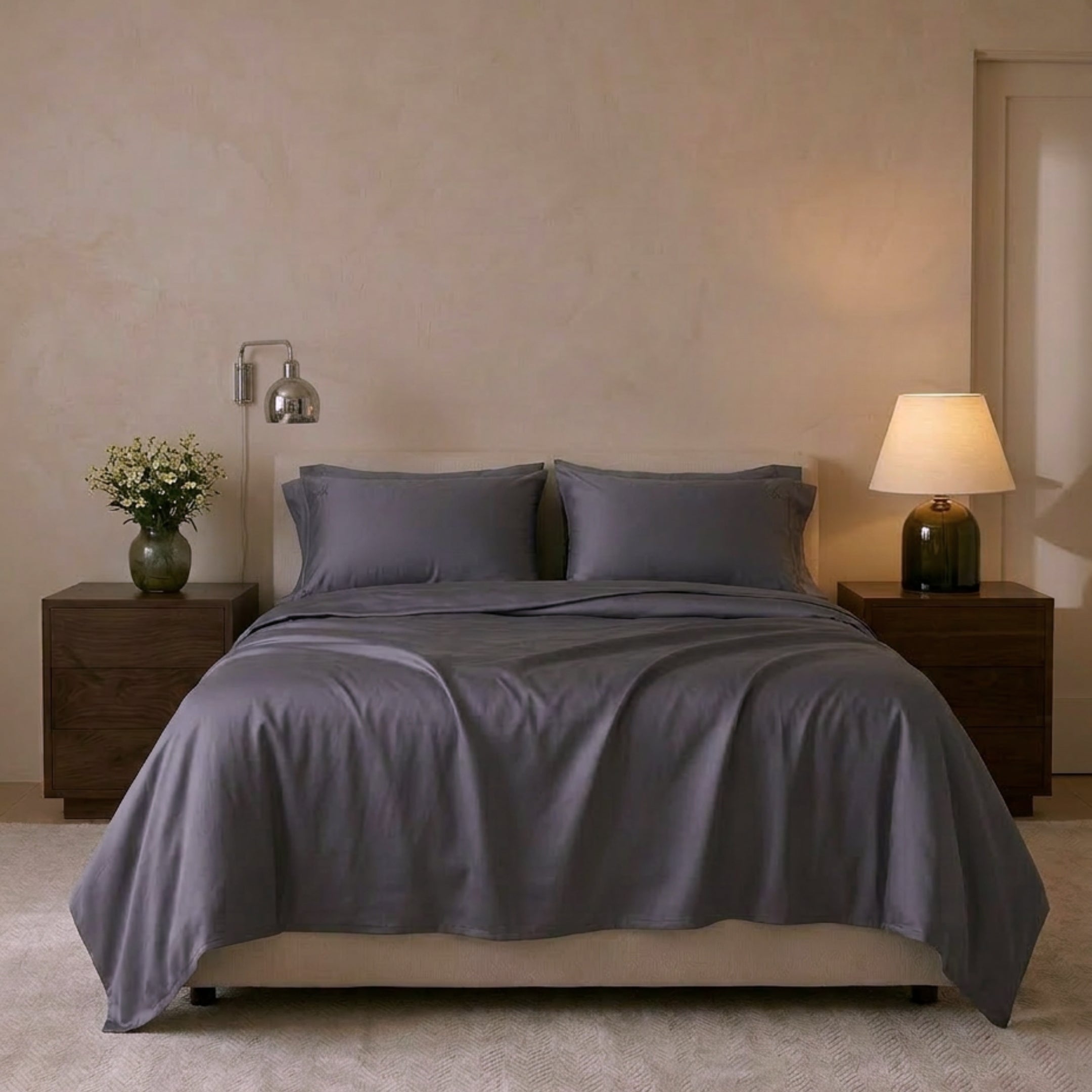 Slate Grey eucalyptus TENCEL sheet set